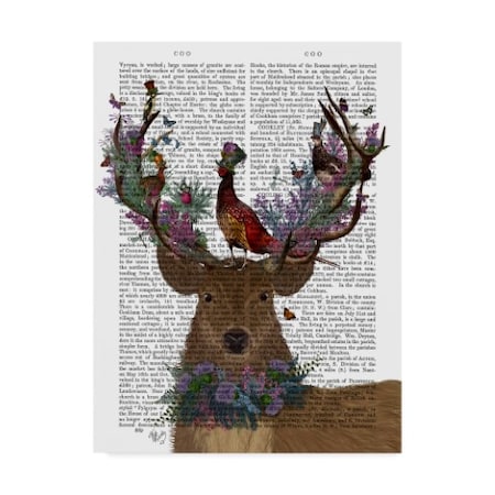Fab Funky 'Deer Birdkeeper Text, Scottish' Canvas Art,14x19
